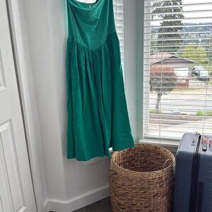 Free People Strapless Dress in Green